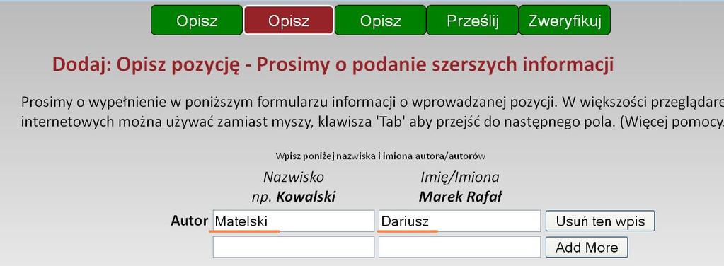 książki, rozdziału, artykułu, prezentacji.