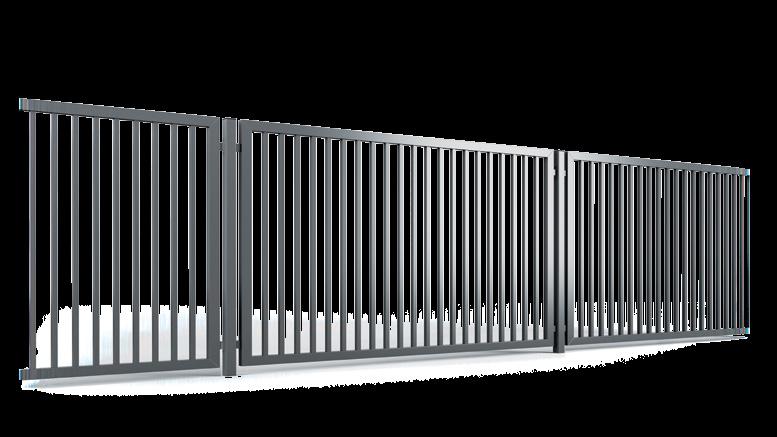 Model PP 002 BRAMA UCHYLNA ORAZ FURTKA / MOBILE GATE AND WICKET GATE brama