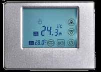 92 Tygodniowy regulator temperatury z ekranem dotykowym natynkowy, przewodowy Weekly temperature controller with touchscreen - overplaster, wired Termostat z ekranem dotykowym, z obudową wykonaną z
