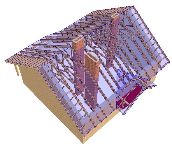 PROJEKT PREFABRYKOWANEJ WIĘŹBY DACHOWEJ DOMU JEDNORODZINNEGO NA WSPÓLNEJ