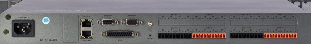 TS-P881D Manipulator ścienny Sieciowy manipulator ścienny zgodny z standardem TCP/IP 4 programowalne pokrętła obrotowe 4 programowalne wskaźniki LED 12 programowalnych przycisków 12 programowalnych