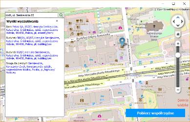 Precyzyjna mapa Dodano także szczegółową mapę OpenStreetMap, która pozwala na wskazanie