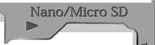 Upewnij się, że metalowe części stykowe kart Micro-U(S)IM/Nano-U(S)IM/Micro SD są zwrócone w dół, oraz, że obięty róg karty jest wyrównany z gniazdkiem we właściwej pozycji.