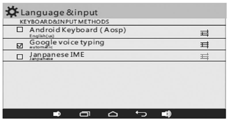 Input Method - ustawienia wprowadzania tekstu Zaleca się, aby pozostawić niezaznaczone - Klawiatura Android.