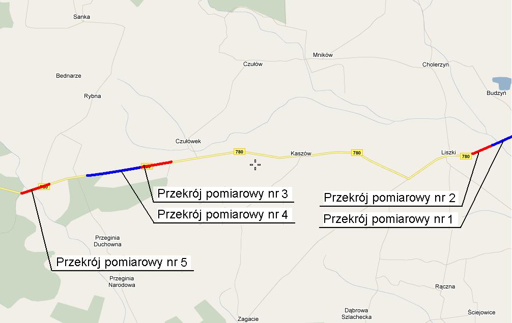 Ciche nawierzchnie eksperyment i pilotaż na DW-780 Cel podstawowy: badania nawierzchni o obniżonej