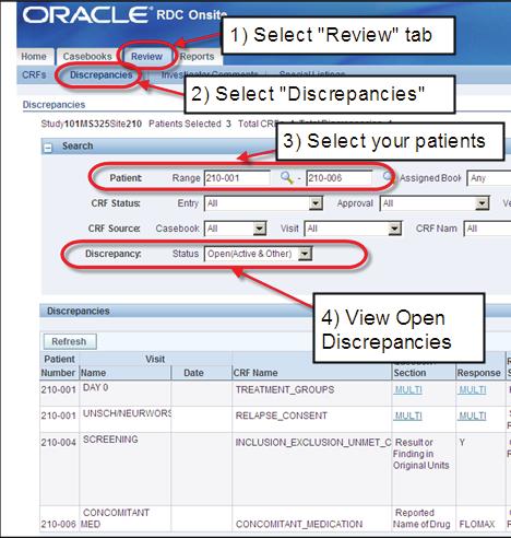 Wyszukiwanie zapytań w systemie RDC Wszelkie zaadresowane do Ciebie zapytania możesz znaleźć na karcie Discrepancies (Niezgodności) karty Review