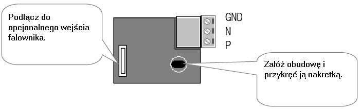 Rys.3 Oznczenie wejść terminl Pin# GND N P Opis Uziemienie Sygnł #GND: Uziemienie RS 485 terminl 4. Instlcj 4.1.