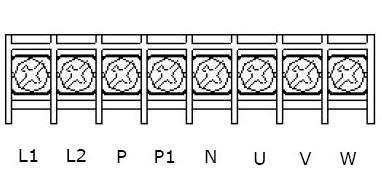 2mm 2, 3,5Φ 2mm 2, 3,5Φ 3,5mm 2, 3,5Φ 3,5mm 2, 3,5Φ Moment dokręceni 13kgf*cm 13kgf*cm 13kgf*cm 13kgf*cm UWAGA Upewnij się że npięcie jest wyłączone przed podłączeniem przewodów.