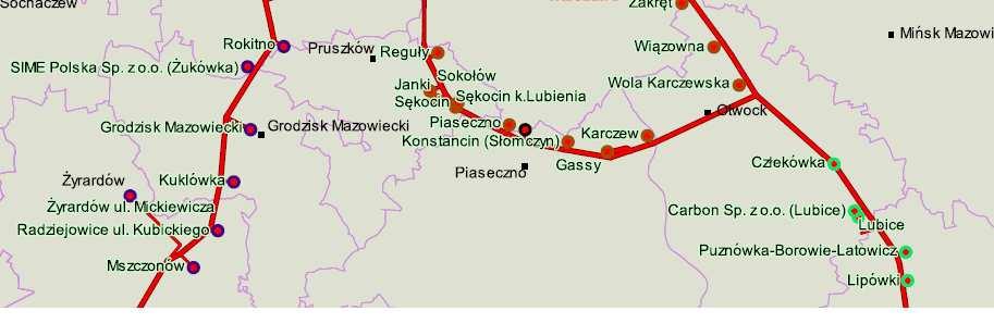 gazociągów wysokiego ciśnienia: 121 km długość gazociągu gu 23 stacji