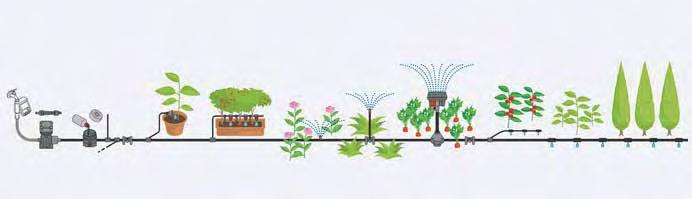 budowa i przebudowa systemu Rzędy roślin Nawadnianie korzeni z dużą precyzją dzięki