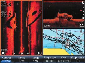 DownScan Imaging Innowacja firmy Lowrance specjalnego sondowania skupionego pionowo pod łódź usuwa wszelkie domysły w identyfikacji struktury.