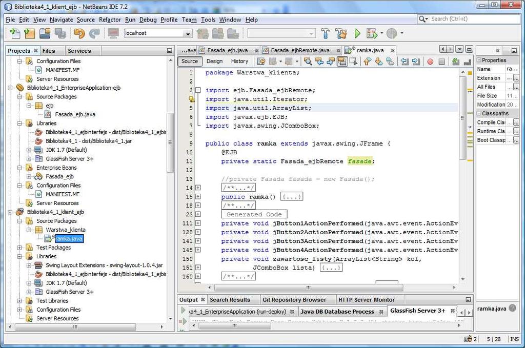(11) Aplikacja Biblioteka4_1_klient_ejb z warstwy