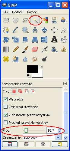 Dodajemy maskę warstwy białą bez przezroczystości (patrz poprzednie ćwiczenia) do górnej warstwy i przechodzimy do widoku