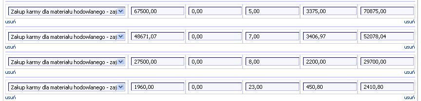 Mniejsza ilość pozycji z nazwami zadań z K5.3/K5.4 w tabeli 15 WoP (WND i WNP, UMWL) PYTANIE: We Wniosku o Dofinansowanie UMWL w tabelach części K5.3 lub K5.