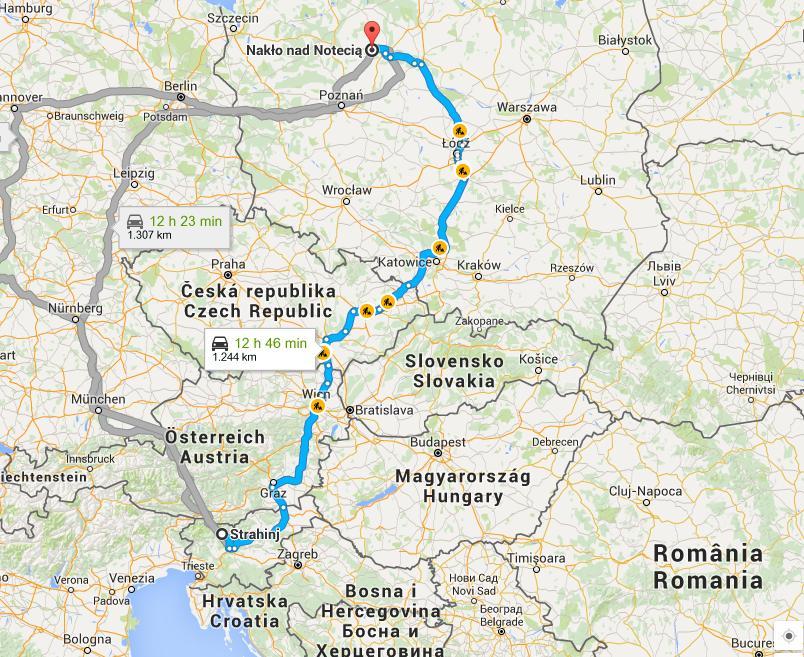 OPIS POTI: Naša pot se začne v Strahinju iz katerega odpotujemo v nedeljo popoldne. Cesta nas najprej vodi do Avstrije in sicer mimo Grazca, ki je2.največje mesto v tej državi.