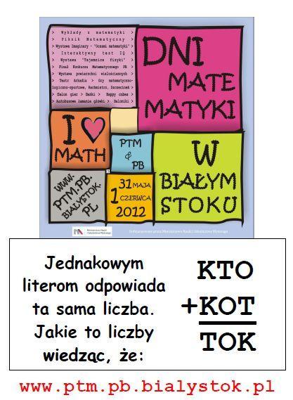 W ramach piątych Dni Matematyki w Białymstoku po raz kolejny miała miejsce akcja Autobusowe łamanie główki.