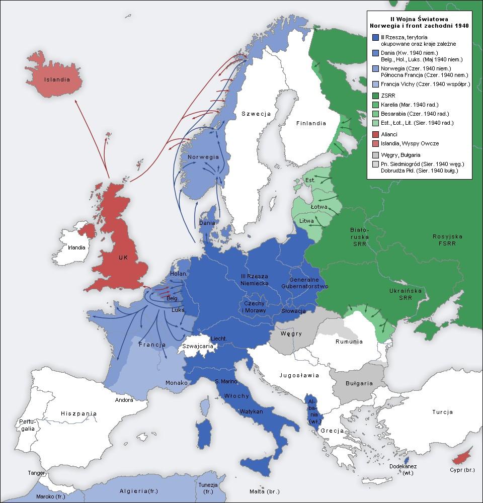 Mapa Europy w