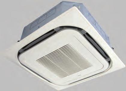 Klimatyzatory pompa ciepła, inwerter R-410A modele KASETONOWE Seria FCQHG-F High COP SEASONAL SMART 15 do + 50 o C urządzenia grzewczo-chłodzące o podwyższonej sprawności, z jednostką ROUND FLOW z
