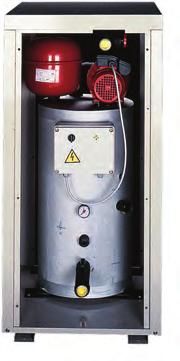 Systemy wody lodowej OPCJE I AKCESORIA MODUŁY HYDRAULICZNE Zbiornik buforowy 100l, zabezpieczenie przeciwzamrożeniowe, pojedyncza pompa, podwójne porty ciśnieniowe w standardzie, odwodnienie w