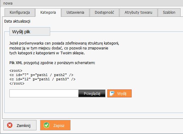 5. Zakładka Ustawienia pozwala na dodawanie dodatkowych atrybutów, które można wywołać z kolekcji settings.