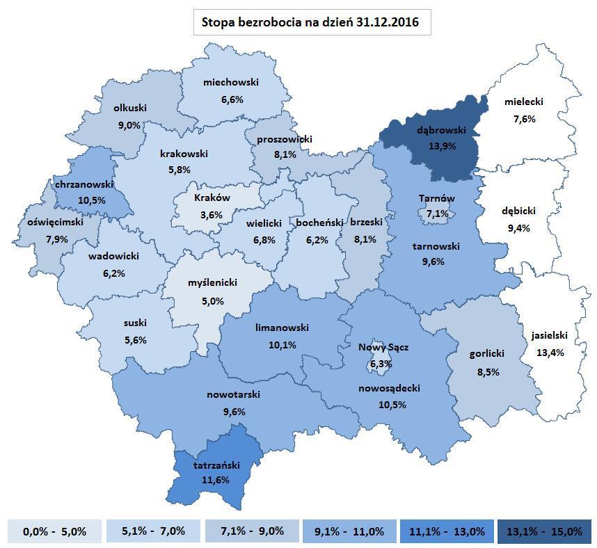 2. Stopa bezrobocia stan na koniec grudnia 206 r.