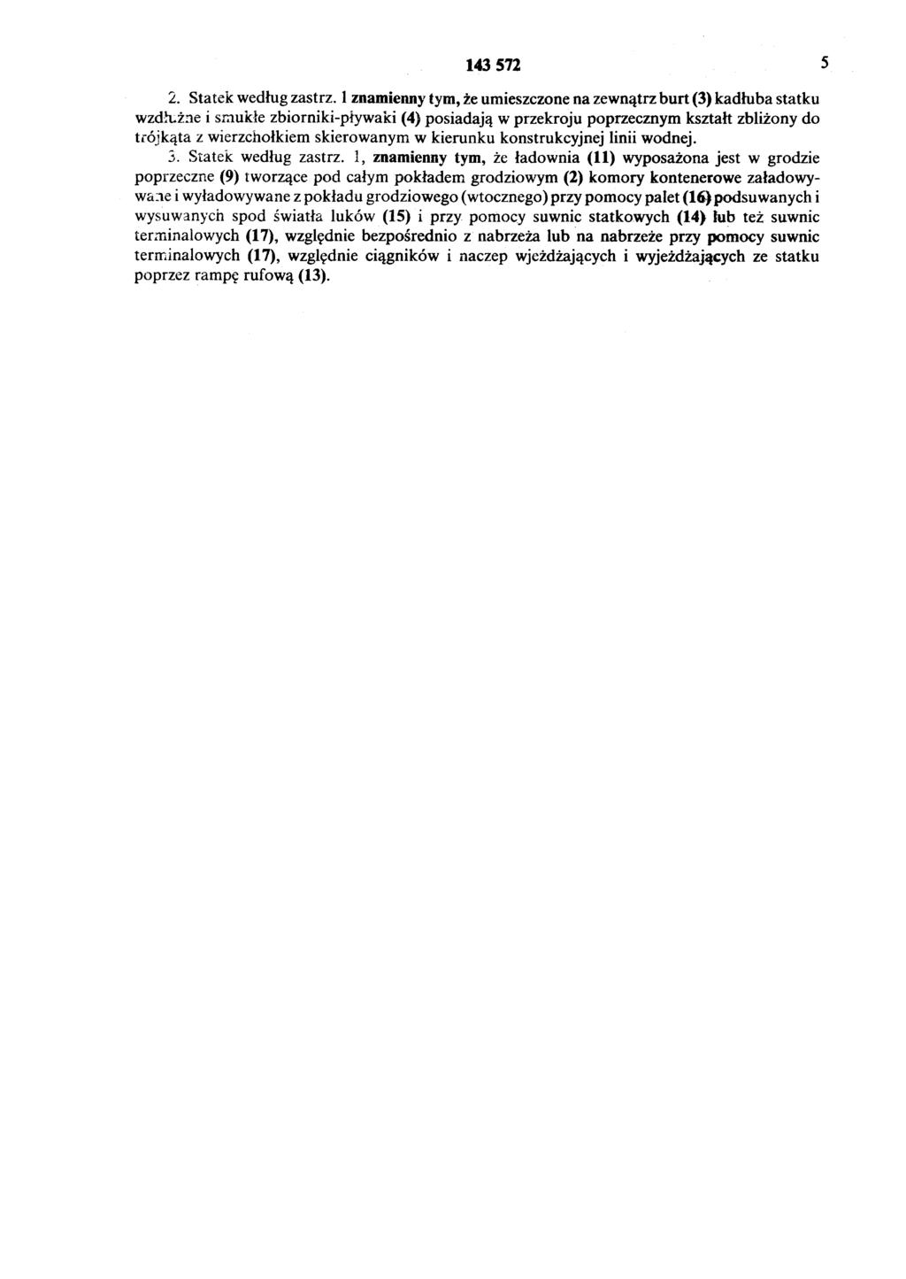 143 572 5 2. Statek według zastrz.