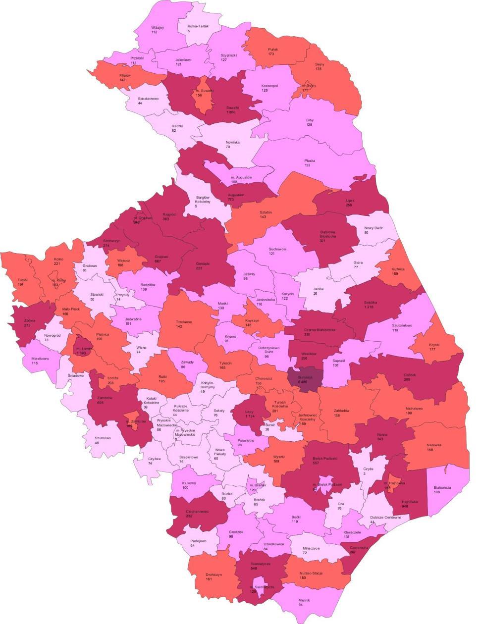 liczbowe wskazują na fakt, iż największy wzrost liczby rodzin korzystających z pomocy społecznej z tytułu ubóstwa w 2014 roku w stosunku do roku