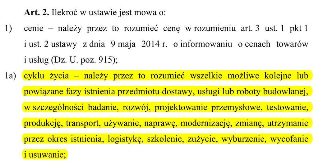 1) Otoczenie prawne