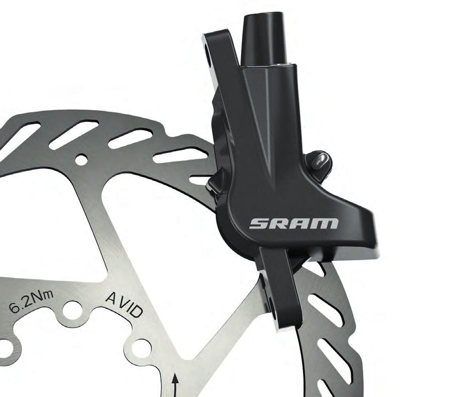 Hydrauliczne hamulce tarczowe NOWOŚĆ 2017 SRAM Level TL Masa: 370 g (przewód 800 mm, rotor CL 160 mm) Wydajność wagi ciężkiej w lekkim pakiecie, w którym znaleźć można tę samą moc co w najlepszych