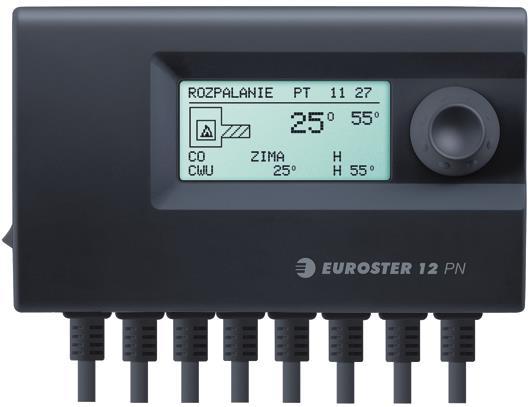 EUROSTER 12PN INSTRUKCJA OBSŁUGI I MONTAŻU 1 EUROSTER 12PN Sterownik do kotła na paliwo stałe z podajnikiem ślimakowym PRODUCENT: P.H.P.U. AS, Chumiętki 4, 63-840 Krobia Aby w pełni wykorzystać możliwości sterownika i zapewnić prawidłową pracę instalacji c.