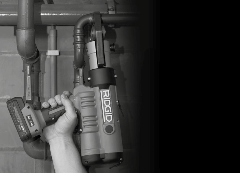 RIDGID RP 340 ZACI- SKARKA ZAOSZCZĘDŹ NA KOSZTACH SERWISOWANIA Nie 10.000 ale 42.000 cykle tylko z zaciskarką RP 340 zaoszczędzisz na serwisie.