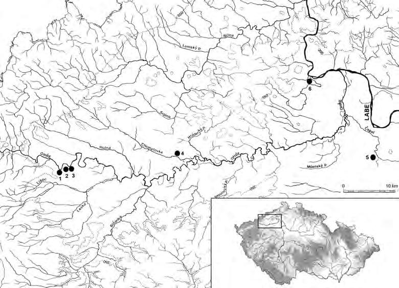 178 Marek Půlpán, Agnieszka Reszczyńska Fig. 1. Examples of sites with Bylany culture chamber graves from north-western Bohemia.