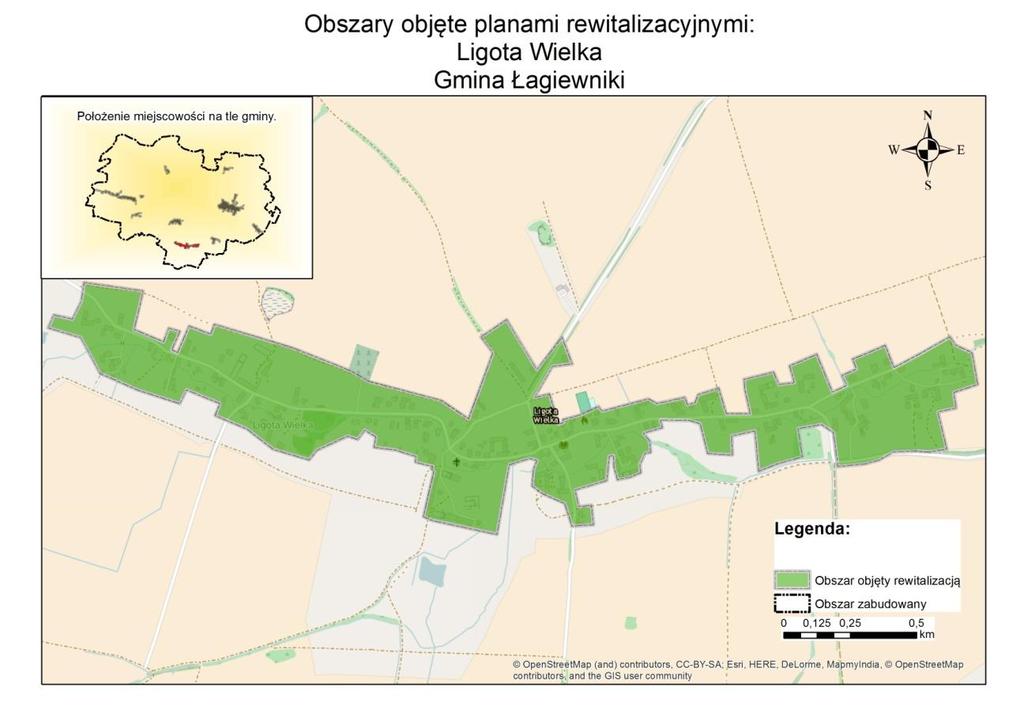 Rys. 16 Obszar rewitalizacji Ligota Wielka.