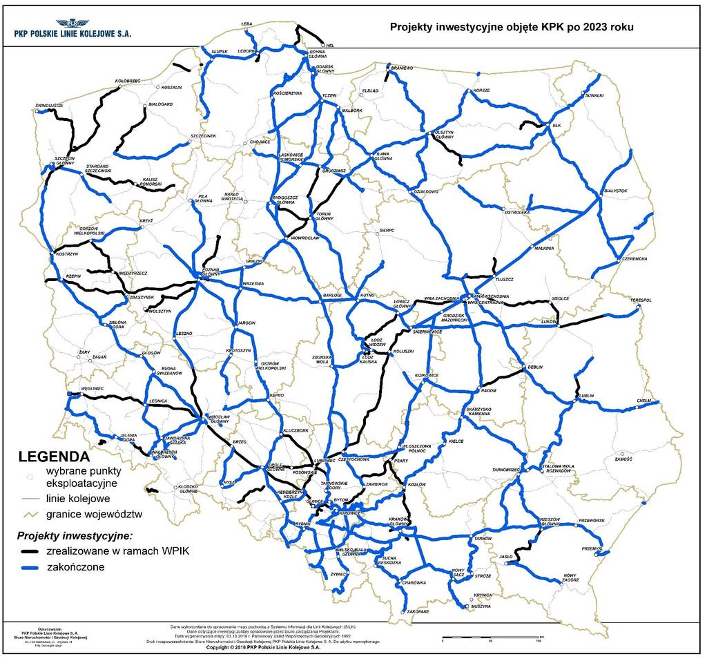 Inwestycje PLK ujęte w KPK realizacja do 2023 roku