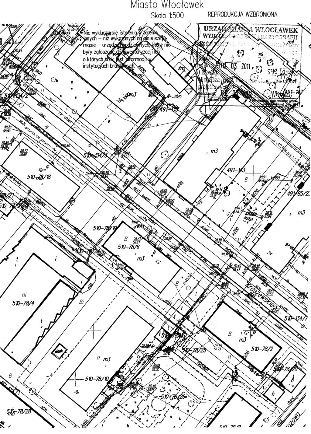 PROJEKT ZAGOSPODAROWANIA TERENU 1:500 PROJEKT ZAGOSPODAROWANIA TERENU mgr in. Wanda Mospinek mgr in. arch.