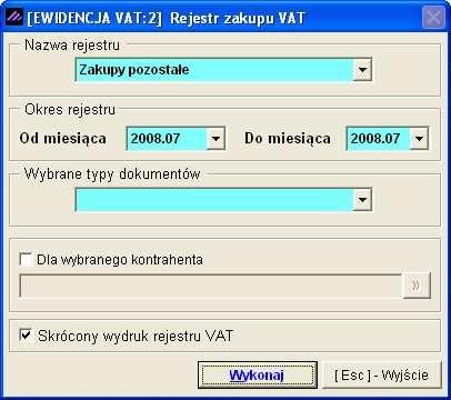 Aplikacja Ramzes Księgi Handlowe podręcznik uŝytkownika 8-5 8.1.3 