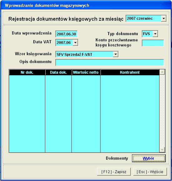 Rysunek 12-9 Pobieranie faktur.