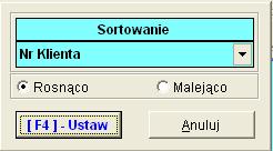 odpowiedni rekord klawiszem Enter.