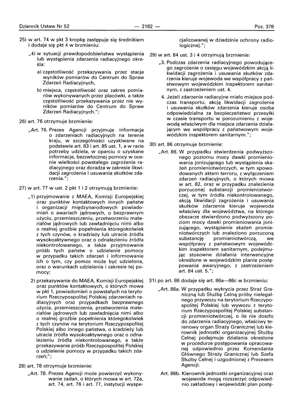 Dziennik Ustaw Nr 52-2182 - Poz. 378 25) wart.