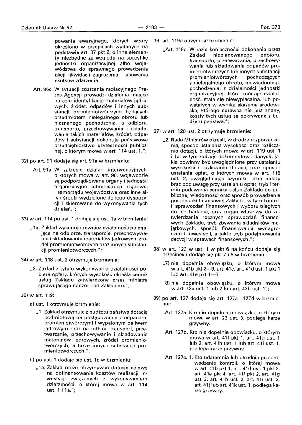Dziennik Ustaw Nr 52-2183 - Poz. 378 powania awaryjnego, ktorvch wzory okreslono w przepisach wydanych na podstawie art.