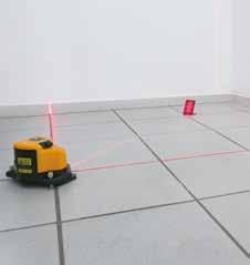 Punkty laserowe - Zakres pracy 20 m Zakres samopoziomowania ±3 Klasa odporności