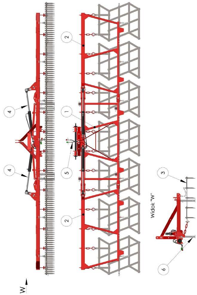 Brona zębowa zawieszana 7-polowa U 224, U 224/1 Instrukcja obsługi Rys. 3.