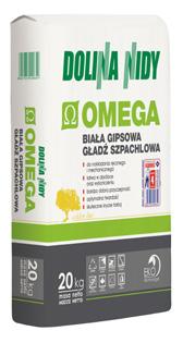 OMEGA BIAŁA GIPSOWA GŁADŹ SZPACHLOWA Spełnia wymagania PN-EN 13279-1:2009 Deklaracja właściwości użytkowych nr D130/CPR Atest Higieniczny PZH nr HK/B/0149/01/2016 Świadectwo z zakresu higieny