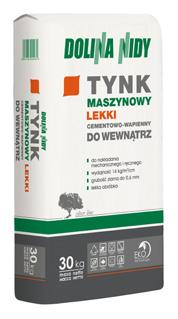 TYNK CEMENTOWO-WAPIENNY MASZYNOWY LEKKI DO WEWNĄTRZ Spełnia wymagania PN-EN 998-1:2012 Deklaracja właściwości użytkowych nr D101/CPR Atest Higieniczny PZH nr HK/B/0420/01/2016 Świadectwo z zakresu