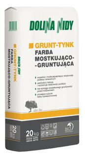 GRUNT-TYNK FARBA MOSTKUJĄCO- -GRUNTUJĄCA Świadectwo z zakresu higieny radiacyjnej nr HR/B/85/2013 Zastosowanie: Farba Mostkująco-Gruntująca Grunt Tynk przeznaczona jest do wykonywania wypełniających,