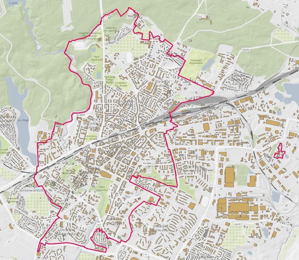 Załącznik nr 1 do Karty Przedsięwzięcia Rewitalizacyjnego mapa