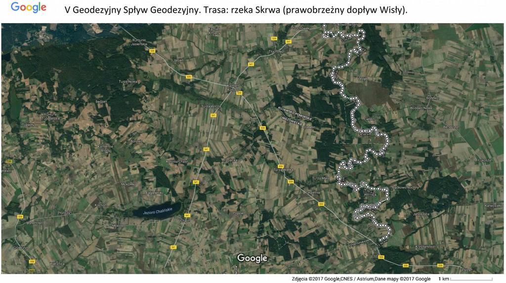 Opis trasy: Skrwa Północna (Skrwa Prawa, Płosznica) prawobrzeżny dopływ Wisły o długości 114. Źródło w pobliżu wioski Płociczno.
