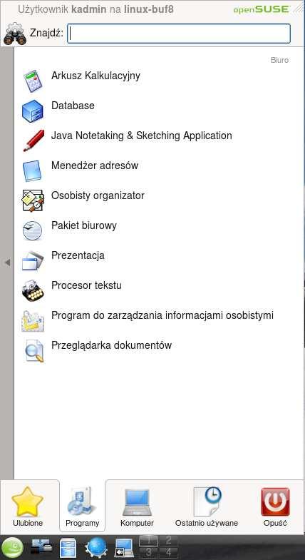 1, ale także i w starszym KDE 3.x. Programy takie po najechaniu na nie maja w nazwie np. Konqueror/KDE3 wtedy taki program uruchamiany jest w starszej wersji KDE.