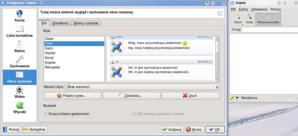~~Podręcznik uŝytkownika systemu operacyjnego SuSe 11.1~~ 2.4.
