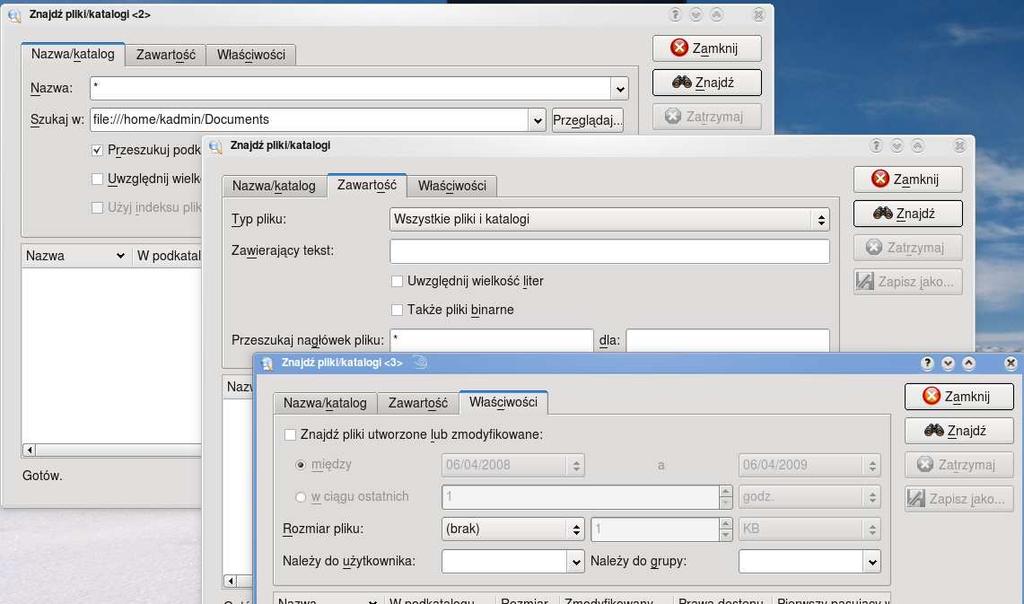 ~~Podręcznik uŝytkownika systemu operacyjnego SuSe 11.1~~ 3.